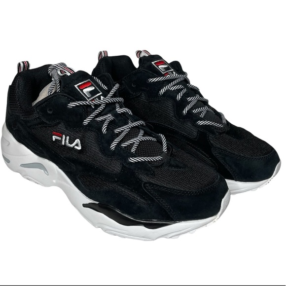 Fila Mens Ray Tracer Black/White Lifestyle Running - Picture 4 of 7